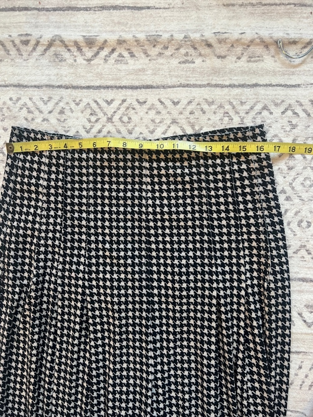 Norma Kamali Black and White Houndstooth Maxi Wide Leg High Waist pants - Picture 10 of 15
